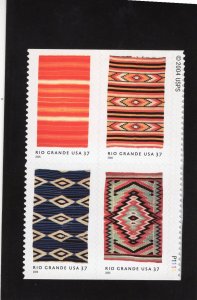 3929a Rio Grande Blankets, MNH blk/4 w/plate #