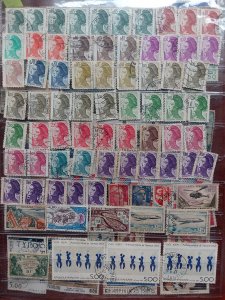 Off Paper Mix Lot of 340 Early Stamps of Belgium, France, Italy and Spain