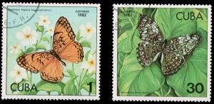 SC 2478,2482 - Butterflies - CTO - 1982