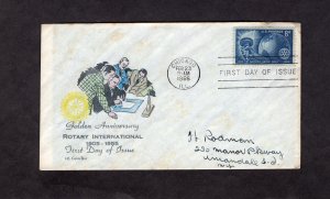 1066 Rotary, FDC unknown, addressed