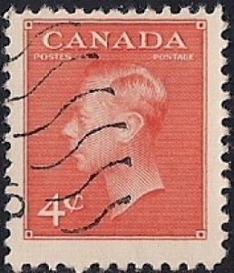 Canada #306 4 cent King George 6 F used