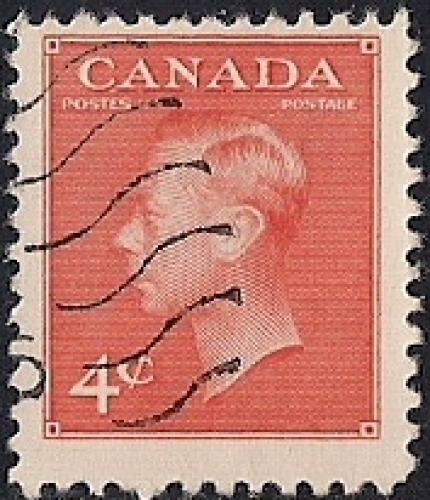 Canada #306 4 cent King George 6 F used