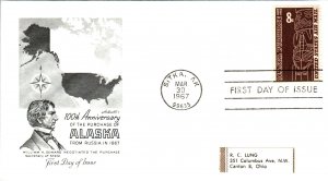 US C70 Alaska Purchase Artmaster Label FDC