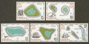 Kiribati #475-9 NH Maps '86