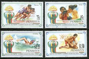 Penrhyn Cook Islands 1992 MNH Stamps Scott 401-404 Sport Olympic Games
