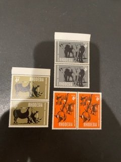 Rhodesia sc 254,255,257 MNH piars
