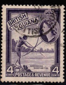 British Guiana Scott 152 Used Bow Fishing stamp, toned paper,