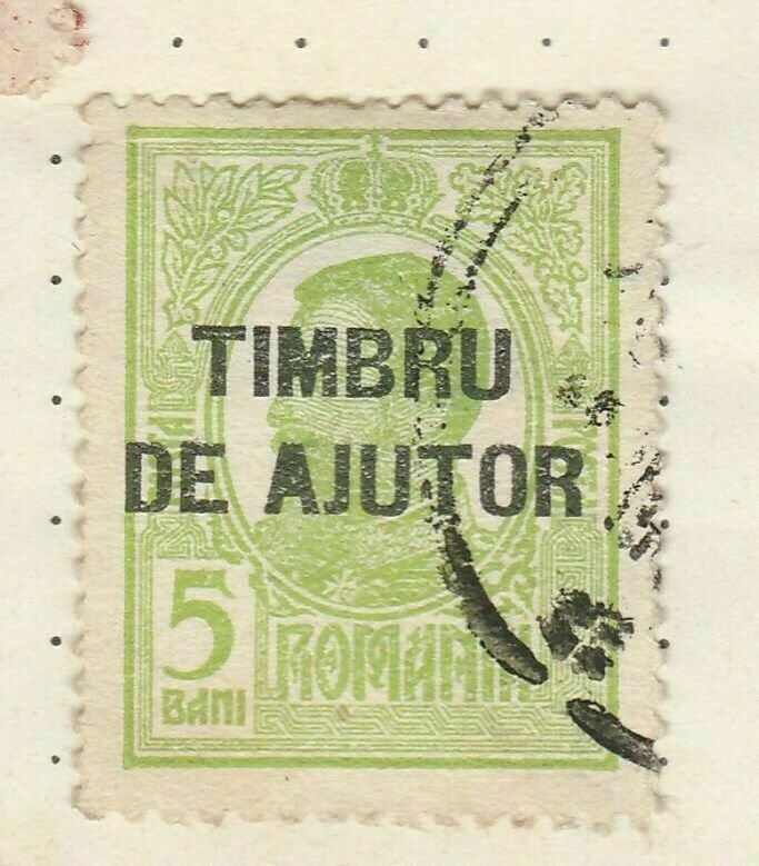 A5P48F229 Romania Postal Tax Stamp 1915 optd 5b used-