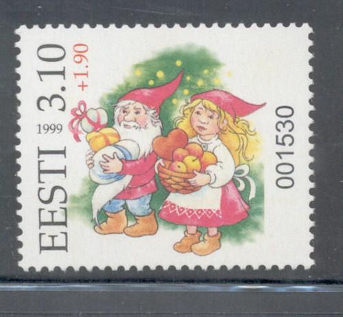 Estonia Sc 384A 1999 Christmas Lottery mint NH