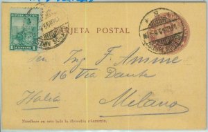 93775 - ARGENTINA - POSTAL HISTORY - Stationery Card with added ERROR stamp 1909