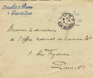 Puerto Rico, 1905 stampless cover from the French Consulate in Puerto Rico to...