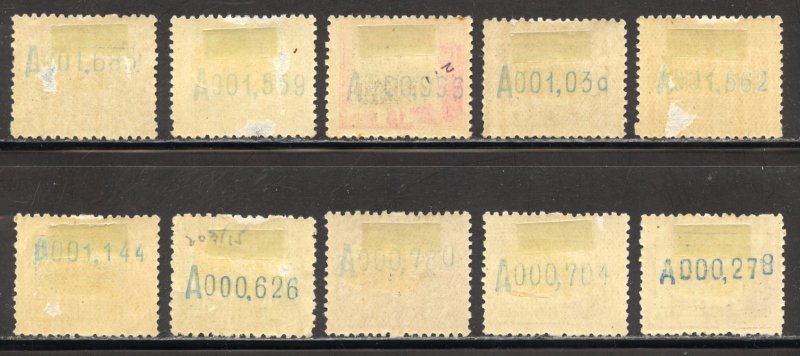 Spanish Guinea Scott 197-206 Unused HROG - 1924 Nipa House - SCV $4.60