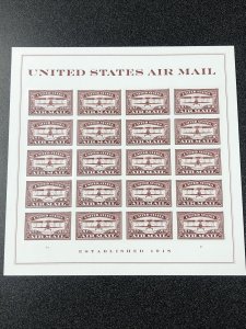 US 5282  RED AIRMAIL Sheet of 20  FOREVER STAMPS Mint Never Hinged