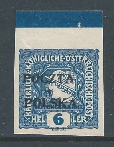 Poland #P3 NH 6h Austrian Newspaper Stamp Ovptd.