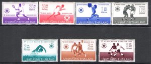 1966 Thailand - Thailand - Stanley Gibbons n. 535/42 - Asian Games - 8 Values -