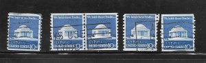 #1520 Used 5 stamps 10 Cent Lot (my5) Collection / Lot