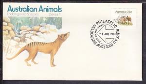 Australia Tasmanian Tiger 1981 U/A FDC BIN