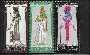 Egypt 728-30  1968 set 3  fine mint hinged