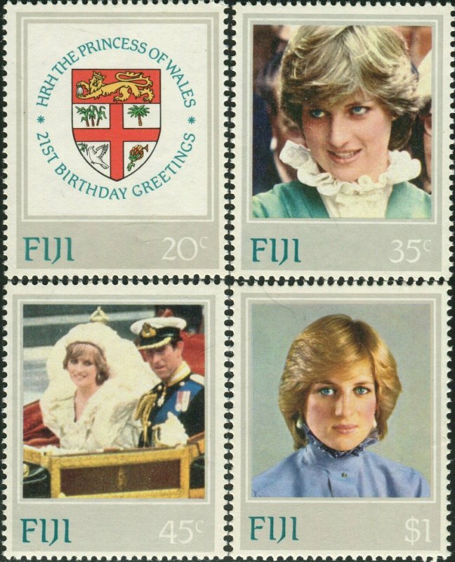 Fiji 1982 SG640-643 Princess of Wales set MNH