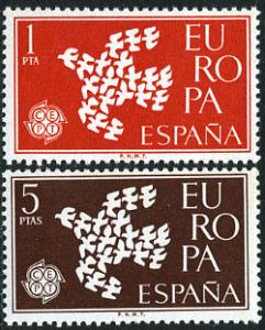 Spain  1010-1 MNH - Europa 1961