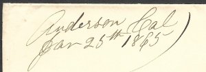 Doyle's_Stamps: Anderson, Mendocino County, CAL Postal History - Cover