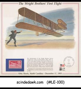 USA - 1983 THE WRIGHT BROTHER'S FIRST FLIGHT - SPECIAL PANEL - FDI