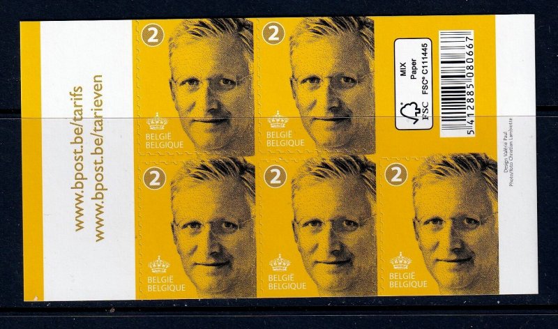 Belgium 2015  - King Philippe  - Booklet MNH # 2734a