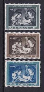 Vatican City   #295-297  MNH  1960  Holy Family by van Honthorst