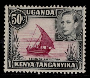 KENYA UGANDA TANGANYIKA GVI SG144e, 50c DOT REMOVED, M MINT. Cat £32.