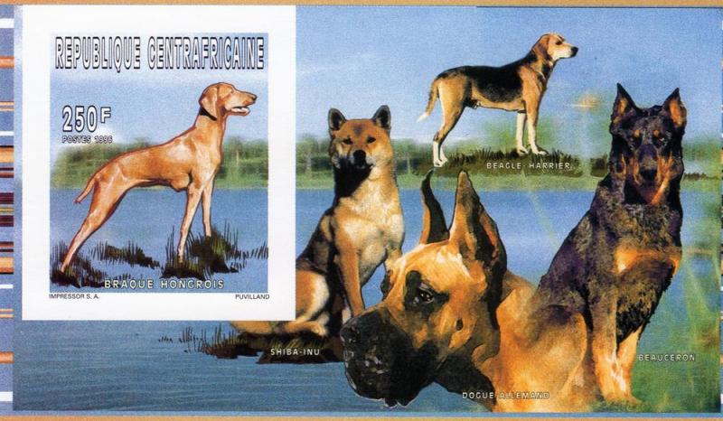 Central African Rep.1996 DOGS S/S Imperf.MNH Sc#1126