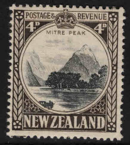 New Zealand Scott 191 MH* Mitre Peak stamp perf 14, wmk 61