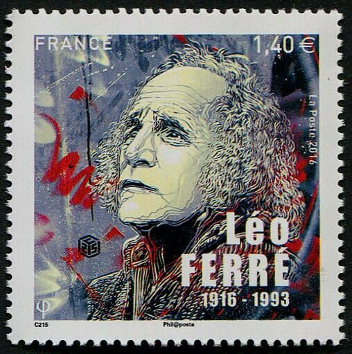 HERRICKSTAMP NEW ISSUES FRANCE Sc.# 5091 Leo Ferre