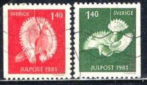 Sweden; 1981: Sc. # 1390/1391: O/Used Cpl. Set