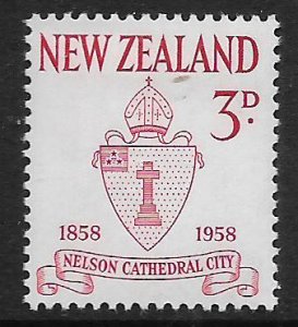 NEW ZEALAND, 322, HINGED, NELSON CATHEDRAL CITY