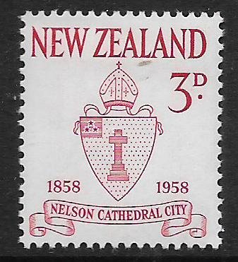 NEW ZEALAND, 322, HINGED, NELSON CATHEDRAL CITY