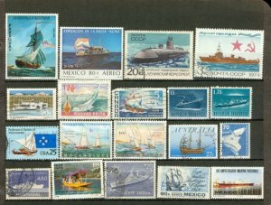 All Different Ships , 19 stamps
