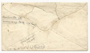 CSA Cover Monticello, LA CDS Handstamp Paid 10 Dietz Unlisted Carroll Parish 