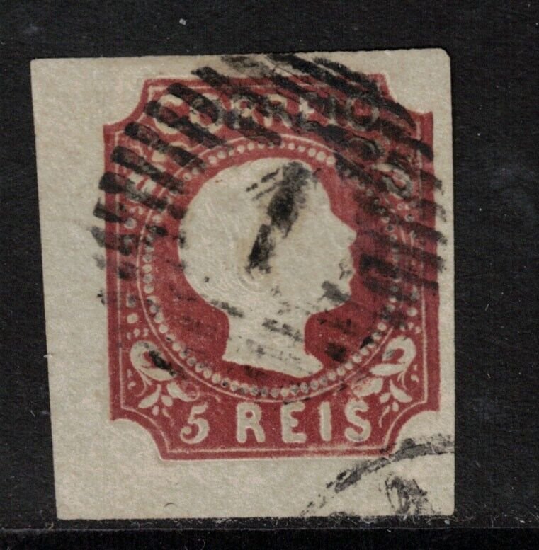 Portugal #5 Extra Fine Used Large Margins With Lisbon #1 Cancel