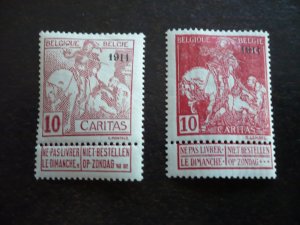 Stamps - Belgium - Scott# B12, B16 - Mint Hinged Part Set of 2 Stamps