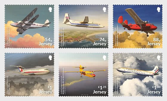 Jersey - Postfris/MNH - Complete set Commercial Airlines 2022