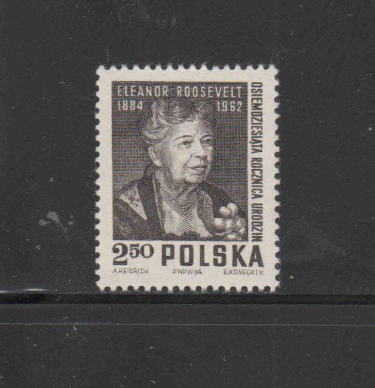 POLAND #1272  1964  ELEANOR ROOSEVELT      MINT VF NH O.G