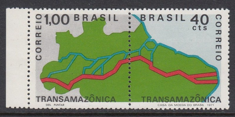 Brazil 1189-90 Trans-Amazon Highway mnh 