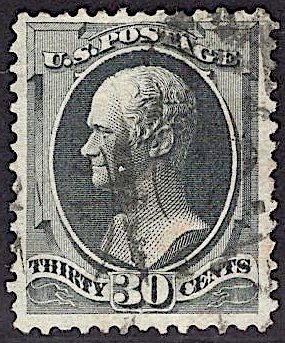 US Stamp #165 30c Hamilton USED SCV $135. Balanced Margins.