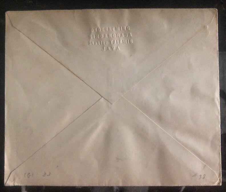 1912 Sukabumi Bandung Netherlands Indies Postal Stationary Cover To Tjiamis