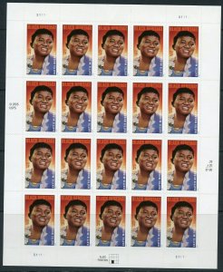 UNITED STATES  SCOTT # 3996 HATTIE McDANIEL SHEET MINT NH