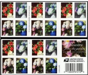 2017 Garden Flowers  forever stamps  5 Booklets 100pcs