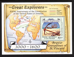 St Vincent Grenadines Bequia 259 Souvenir Sheet MNH VF