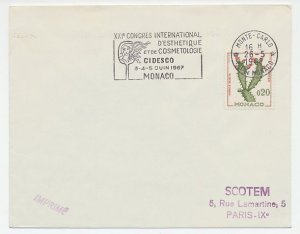 Cover / Postmark Monaco 1967 International Congress of Aesthetics and Cosmetolog