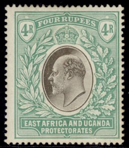 EAST AFRICA and UGANDA EDVII SG29, 4r grey & emerald-green, M MINT. Cat £140.