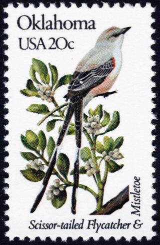U.S. #1988A 20c MNH (State Birds & Flowers - Oklahoma)